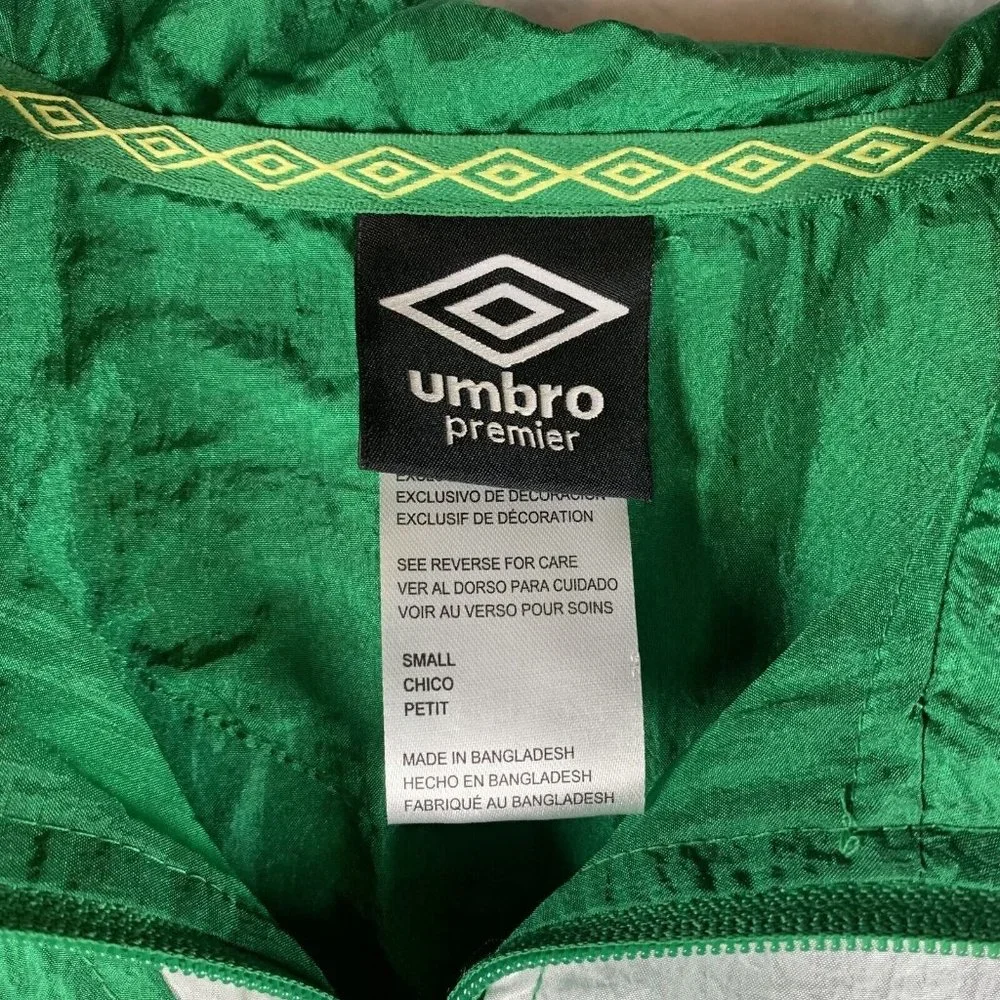 Umbro Premier Diamond Jacket Jelly Men's Small Bean/Golden‎ Kiwi Full Zip 6330